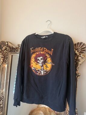 Grateful Dead Black Sweatshirt with Yellow & Red Graphic